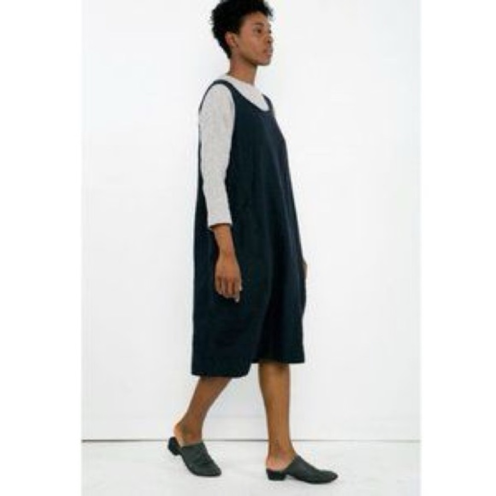 Elizabeth Suzann Clyde Dress XS Black Linen